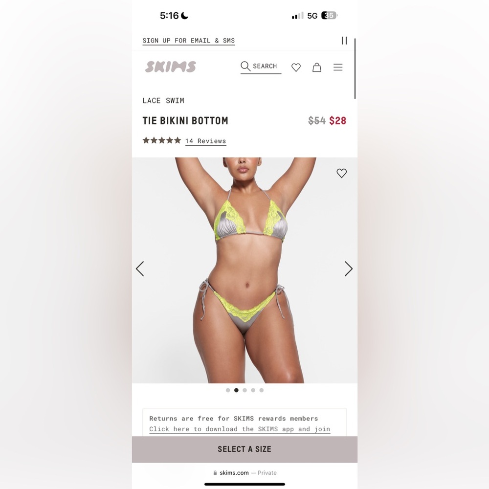 SOLD SKIMS Lace Bikini